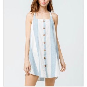 NWT O’Neill Blue & White Striped Tank Dress - Sz M